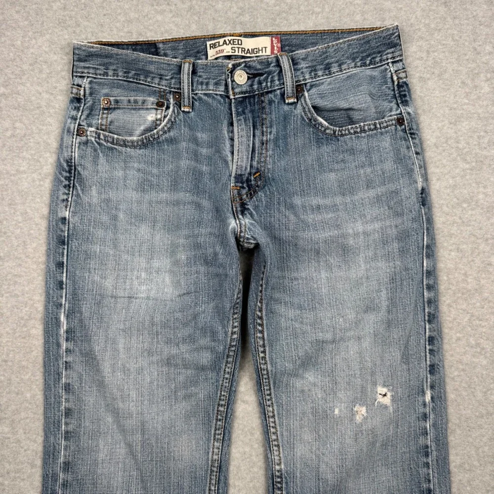 Levis 559 Relaxed Straight Jeans Mens 29x30 Light Wash Blue Denim Y2K VTG